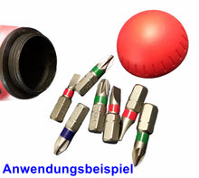 Laden Sie das Bild in den Galerie-Viewer, Multifunktions Handgriff 140mm für 1,2&quot; Sägeblätter &amp; Bithalter verriegelbar, abknickbar, 150g, Stauraum für Bits
