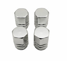 Laden Sie das Bild in den Galerie-Viewer, Set aus 4 silbernen Kunststoff-Ventilkappen für Schrader-Autoventile
