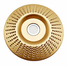 Laden Sie das Bild in den Galerie-Viewer, Holz Schleifteller Raspelscheibe Ø100mm 22,23mm Aufnahme-Bohrung und 16mm Adapter Topfscheibe Bohrung Winkelschleifer