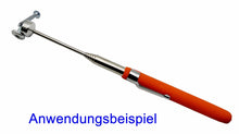 Laden Sie das Bild in den Galerie-Viewer, Teleskop Magnetheber Detail Magnetkopf und Griff orange