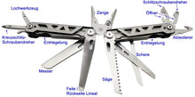 Laden Sie das Bild in den Galerie-Viewer, großes Premium Multi Tool Zange,Messer,Schraubendreher,Säge,Feile,Schere,Öffner
