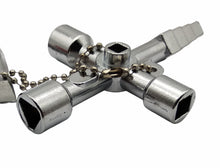 Laden Sie das Bild in den Galerie-Viewer, Universal Kreuzschlüssel 6–9 mm Steckschlüssel Dreikant Vierkant HEX Bit 69 g