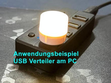 Laden Sie das Bild in den Galerie-Viewer, 2x USB LED Werkstattleuchte Mini Lampe Nachtlicht Auto PKW Powerbank PC Laptop