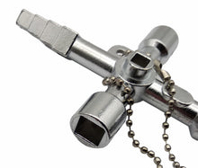 Laden Sie das Bild in den Galerie-Viewer, Universal Kreuzschlüssel 6–9 mm Steckschlüssel Dreikant Vierkant HEX Bit 69 g