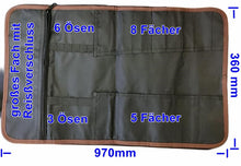 Laden Sie das Bild in den Galerie-Viewer, große Werkzeugtasche Rolltasche, Details Werkzeugrolle KFZ Motorrad Camping LKW Schiff – von Kraftfeld | Werkzeughandel - Feldmann
