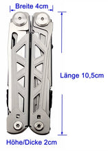 Laden Sie das Bild in den Galerie-Viewer, großes Premium Multi Tool Zange,Messer,Schraubendreher,Säge,Feile,Schere,Öffner – von Kraftfeld | Werkzeughandel - Feldmann
