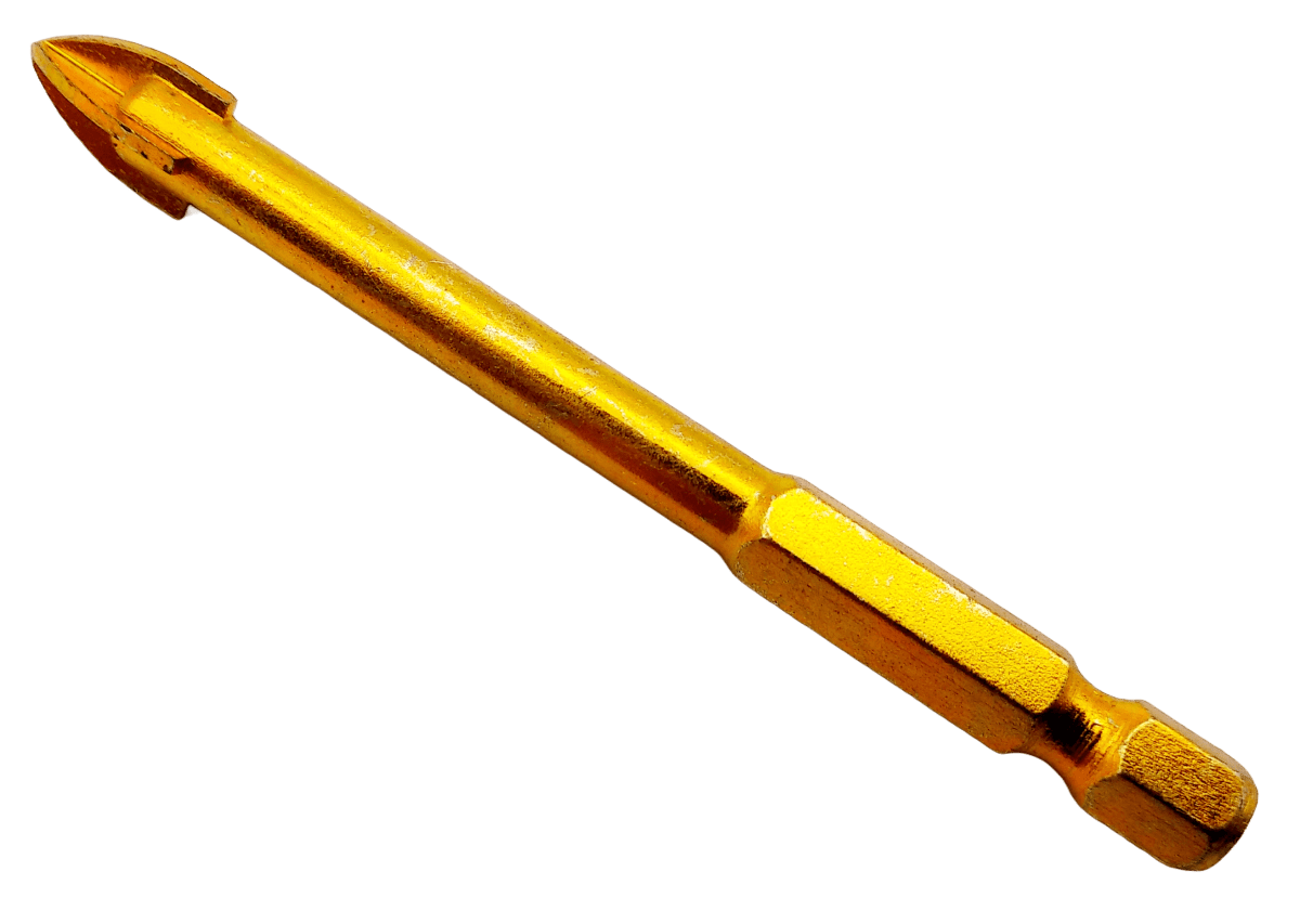 HM Glasbohrer Fliesenbohrer Keramikbohrer 6 - 8 mm mit TiN Beschichtung und Sechskant HEX / Bit Aufnahme – von Kraftfeld | Werkzeughandel - Feldmann
