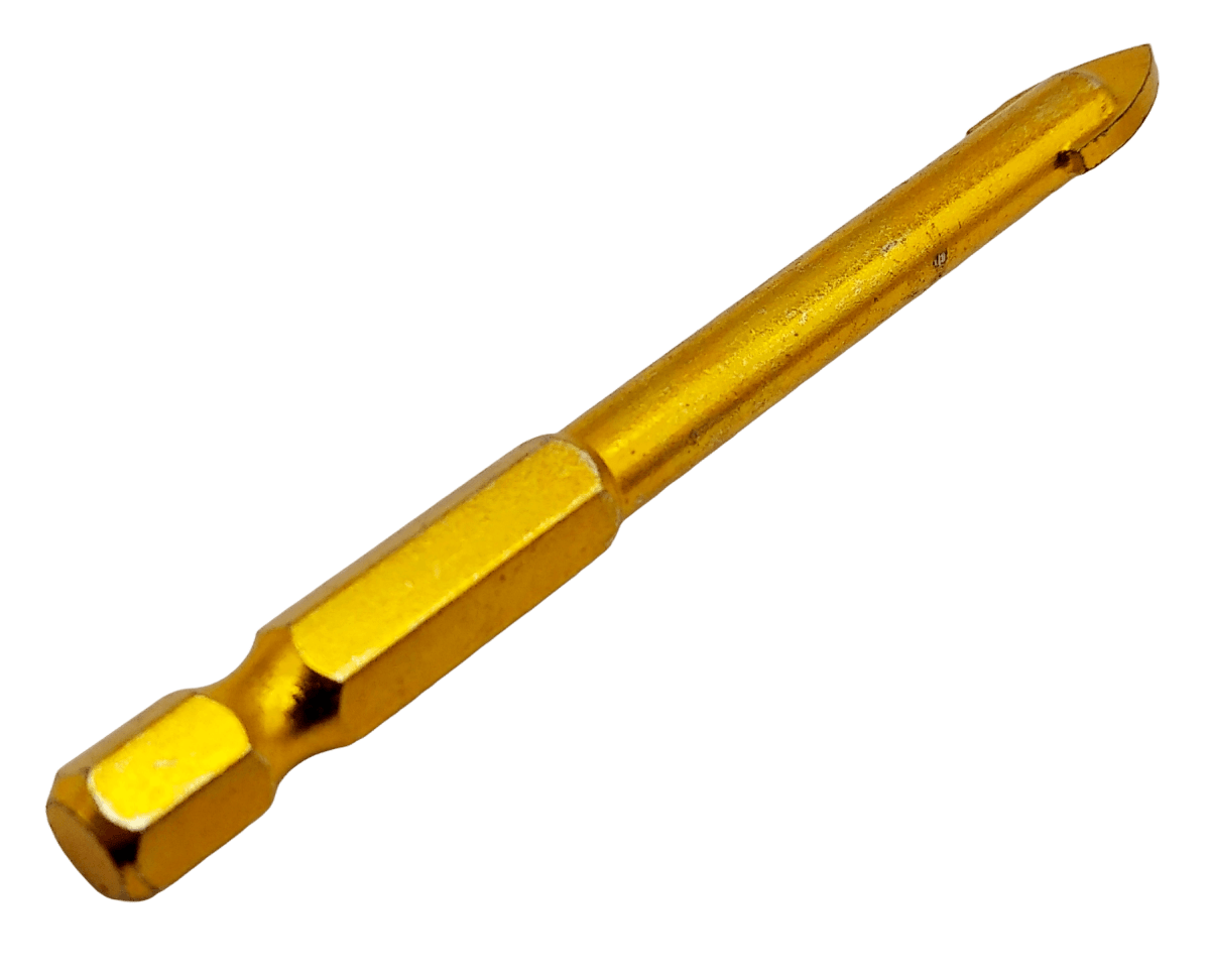 HM Glasbohrer Fliesenbohrer Keramikbohrer 6 - 8 mm mit TiN Beschichtung und Sechskant HEX / Bit Aufnahme – von Kraftfeld | Werkzeughandel - Feldmann