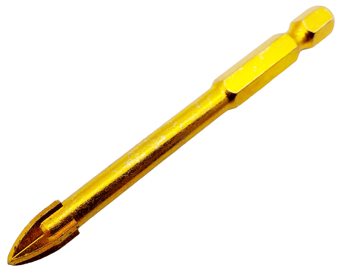 HM Glasbohrer Fliesenbohrer Keramikbohrer 6 - 8 mm mit TiN Beschichtung und Sechskant HEX / Bit Aufnahme – von Kraftfeld | Werkzeughandel - Feldmann