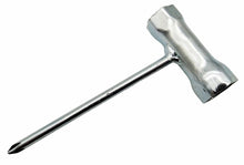 Laden Sie das Bild in den Galerie-Viewer, Kettensäge Kreuz Zündkerzenschlüssel 17x19mm von Seite, von Kraftfeld, Werkzeughandel Feldmann
