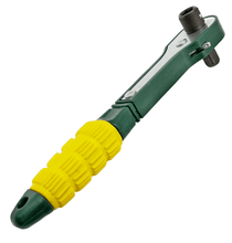 Laden Sie das Bild in den Galerie-Viewer, kompakte Mini Doppelratsche Knarre Umschaltknarre 1/4&quot;Zoll für Stecknuss + HEX 1/4&quot; Sechskant Bit Aufnahme – von Kraftfeld | Werkzeughandel - Feldmann

