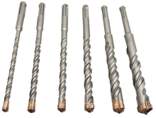 Laden Sie das Bild in den Galerie-Viewer, Kraftfeld SDS Plus HM Kreuzschneide Doppelwendel Beton Bohrer 6tlg Set 6 - 16mm Hammerbohrer Stein – von Kraftfeld | Werkzeughandel - Feldmann
