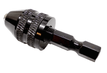 Laden Sie das Bild in den Galerie-Viewer, Mini Bohrer Adapter Bit Bohrfutter 0,3 - 4mm schlüssellos Sechskant 1/4&#39;&#39; HEX Schnellspannbohrfutter NEU – von Kraftfeld | Werkzeughandel - Feldmann

