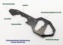 Laden Sie das Bild in den Galerie-Viewer, Multi Tool Multifunktionales Werkzeug Flaschenöffner, Schlüsselanhänger, Details– von Kraftfeld - Werkzeughandel  Feldmann
