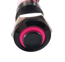 Laden Sie das Bild in den Galerie-Viewer, rot beleuchteter Druckknopf Schalter einrastend AN AUS,Ø 12mm,4pin, 220V,2A,IP65 – von Kraftfeld | Werkzeughandel - Feldmann
