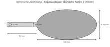 Laden Sie das Bild in den Galerie-Viewer, Staubausbläser Blasebalg 150mm Bohrloch 7mm Reiniger Staub Entferner Gummibalg – von Kraftfeld | Werkzeughandel - Feldmann

