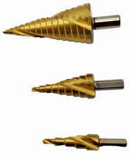 Laden Sie das Bild in den Galerie-Viewer, Titan Profi Stufenbohrer Set 4-32mm von Seite- Kraftfeld - Werkzeughandel Feldmann
