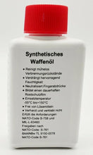 Laden Sie das Bild in den Galerie-Viewer, (108€/1L) 100ml Äronix 8758 Synthetisches Waffenöl Pflegeöl Schmieröl Öl - 55°C +150°C, NATO - Code S - 758, S - 761 und MIL - L - 63460, BAAINBw TL 9150 - 0078 Militär,Polizei,Jäger,Jagd – von Äronix | Werkzeughandel - Feldmann
