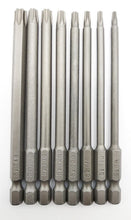 Laden Sie das Bild in den Galerie-Viewer, 8tlg Bit Set S2 Stahl 100mm Torx T 8,10,15,20,25,27,30,40 magnetisch

