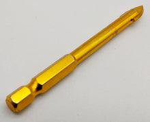 Laden Sie das Bild in den Galerie-Viewer, HM Glasbohrer Fliesenbohrer Keramikbohrer 6-8 mm mit TiN Beschichtung und Sechskant HEX / Bit Aufnahme
