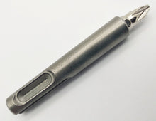 Laden Sie das Bild in den Galerie-Viewer, SDS-Plus Adapter für gängige Bits 1/4 Zoll HEX mit Magnet Länge 60mm Bithalter
