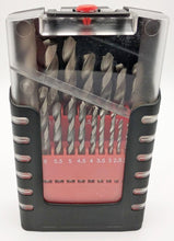 Laden Sie das Bild in den Galerie-Viewer, HSS - G Metallbohrer Set 19 tlg 1 - 10 mm Präzision Spiral Bohrer geschliffen in Box – von Kraftfeld | Werkzeughandel - Feldmann
