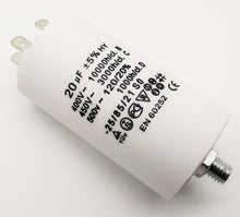 Laden Sie das Bild in den Galerie-Viewer, Kondensator 4 Pin bis 500V~ AC 8,10,12,14,16,20,25,35,40,45 µF uf mit Gewinde – von Kraftfeld | Werkzeughandel - Feldmann

