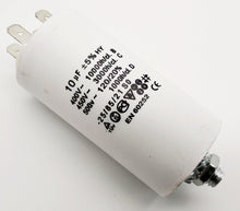 Laden Sie das Bild in den Galerie-Viewer, Kondensator 4 Pin bis 500V~ AC 8,10,12,14,16,20,25,35,40,45 µF uf mit Gewinde – von Kraftfeld | Werkzeughandel - Feldmann
