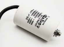Laden Sie das Bild in den Galerie-Viewer, Kondensator bis 500V~ AC 8,10,12,14,16,20,25,35,40,45 µF uf mit Kabel + Gewinde Motorkondensator,Anlaufkondensator,Starterkondensator,Betriebskondensator – von Kraftfeld | Werkzeughandel - Feldmann
