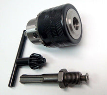 Laden Sie das Bild in den Galerie-Viewer, Profi Zahnkranz Bohrfutter 1,5 - 13mm 1/2 x 20 UNF Gewinde + SDS Plus Adapter – von markenlos | Werkzeughandel - Feldmann
