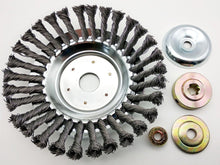 Laden Sie das Bild in den Galerie-Viewer, Unkrautbürste Ø150 / 180 mm Metallbürste gezopft Freischneider Motorsense Rost Bürste – von Kraftfeld | Werkzeughandel - Feldmann
